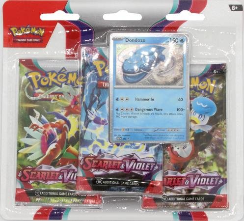 Scarlet & Violet 3 Pack Blister with Dondozo Promo (Pokemon)