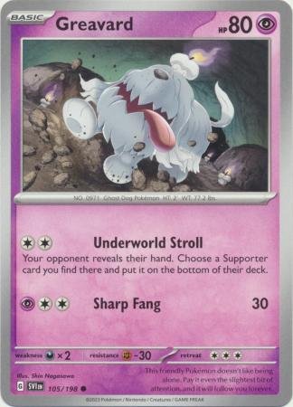 105/198 - Greavard - Common Reverse Holo