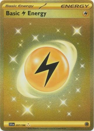 257/198 - Basic Lightning Energy - Gold Secret Rare