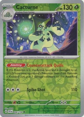 006/198 - Cacturne - Uncommon Reverse Holo
