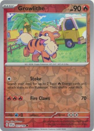 031/198 - Growlithe - Common Reverse Holo