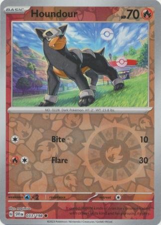 033/198 - Houndour - Common Reverse Holo