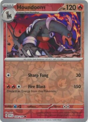 034/198 - Houndoom - Common Reverse Holo