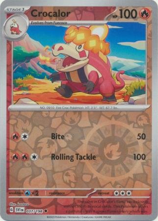 037/198 - Crocalor - Uncommon Reverse Holo