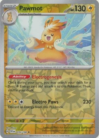 076/198 - Pawmot - Holo Rare Reverse Holo