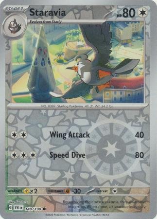 149/198 - Staravia - Common Reverse Holo