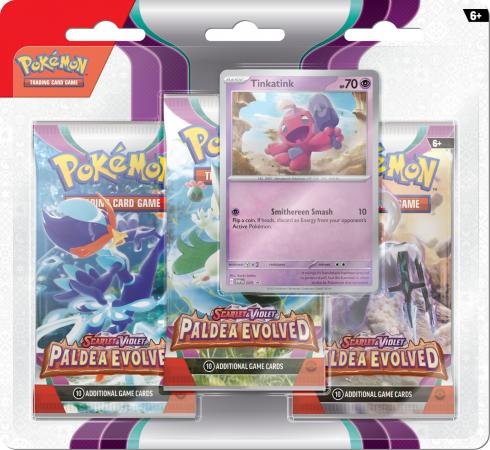 Scarlet & Violet: Paldea Evolved 3 Pack Blister with Tinkatink Promo (Pokemon)