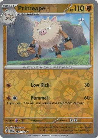 Primeape - 107/193 - Uncommon Reverse Holo