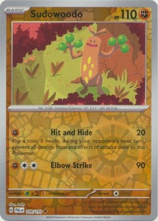 Sudowoodo - 109/193 - Uncommon Reverse Holo