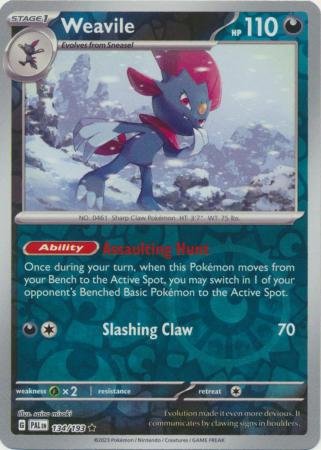 Weavile - 134/193 - Holo Rare Reverse Holo