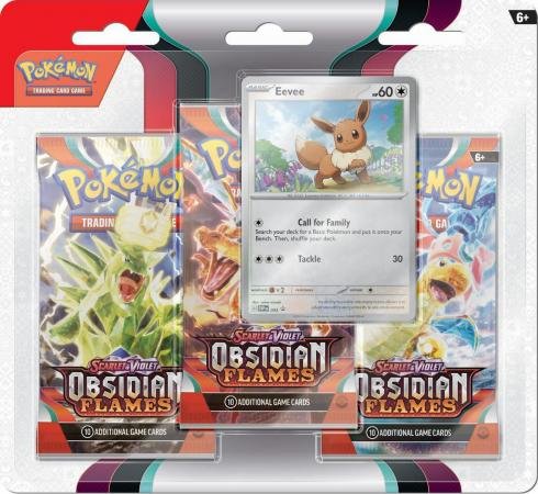 Obsidian Flames 3 Pack Blister with Eevee Promo (Pokemon)