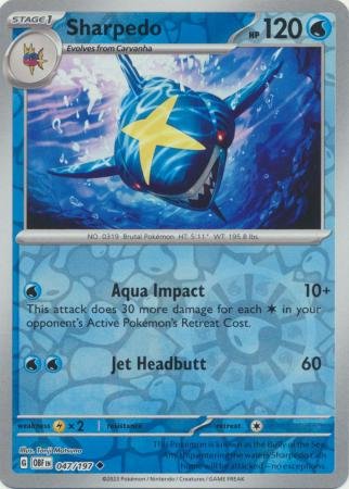 Sharpedo - 047/197 - Uncommon Reverse Holo