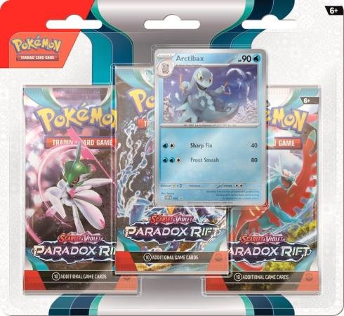 Scarlet & Violet: Paradox Rift 3 Pack Blister with Arctibax Promo (Pokemon)