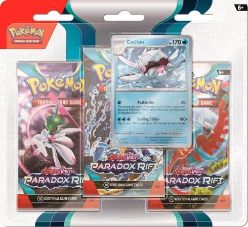 Scarlet & Violet: Paradox Rift 3 Pack Blister with Cetitan Promo (Pokemon)