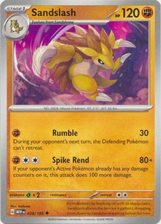 028/165 - Sandslash - Uncommon