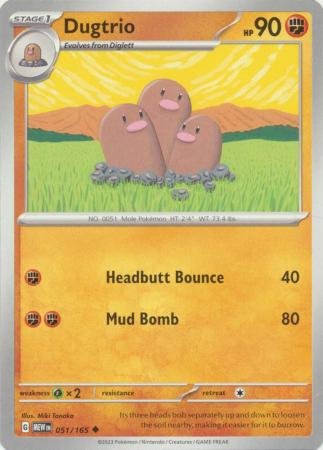 051/165 - Dugtrio - Uncommon