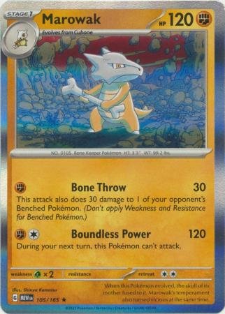105/165 - Marowak - Holo Rare