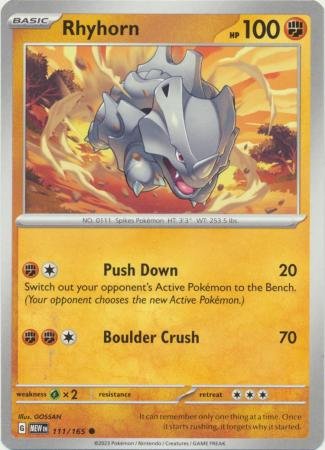 111/165 - Rhyhorn - Common