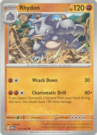 112/165 - Rhydon - Uncommon