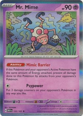 122/165 - Mr. Mime - Holo Rare