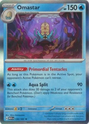 139/165 - Omastar - Holo Rare
