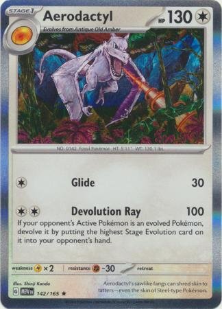 142/165 - Aerodactyl - Holo Rare
