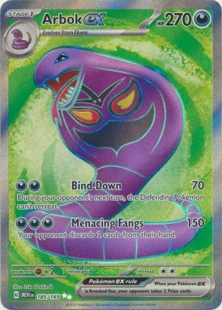 185/165 - Arbok ex - Full Art Secret Rare