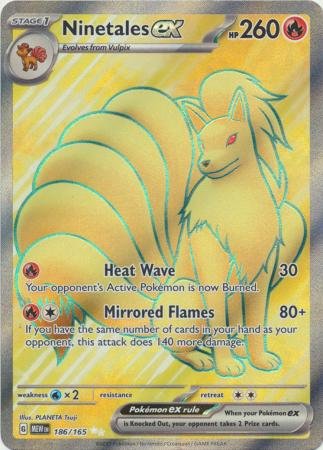 186/165 - Ninetales ex - Full Art Secret Rare