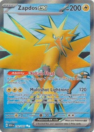 192/165 - Zapdos ex - Full Art Secret Rare