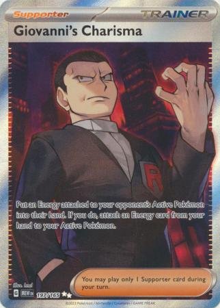 197/165 - Giovanni's Charisma - Full Art Secret Rare