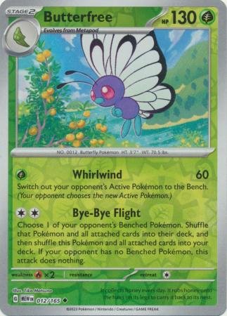 012/165 - Butterfree - Uncommon Reverse Holo