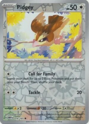 016/165 - Pidgey - Common Reverse Holo