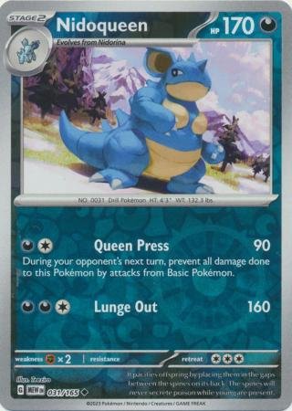 031/165 - Nidoqueen - Uncommon Reverse Holo