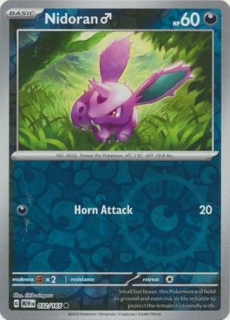 032/165 - Nidoran - Common Reverse Holo