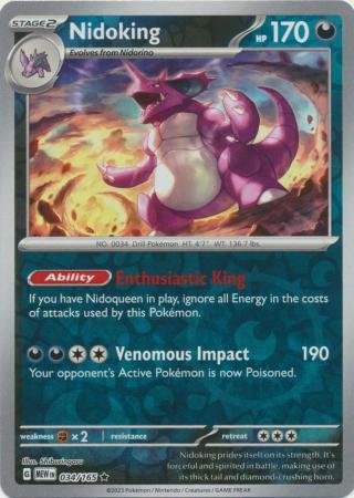 034/165 - Nidoking - Holo Rare Reverse Holo