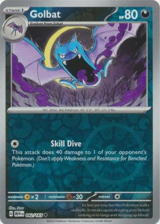 042/165 - Golbat - Uncommon Reverse Holo