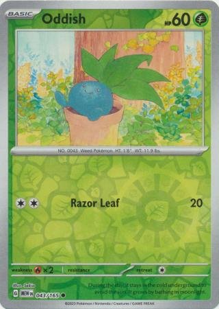 043/165 - Oddish - Common Reverse Holo