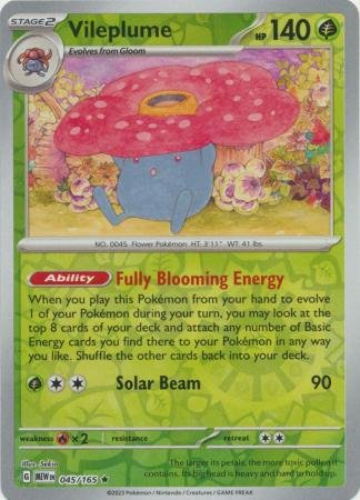 045/165 - Vileplume - Holo Rare Reverse Holo