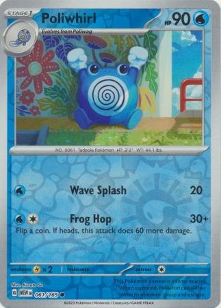 061/165 - Poliwhirl - Common Reverse Holo
