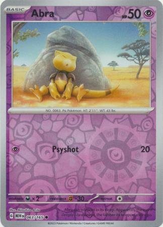 063/165 - Abra - Common Reverse Holo