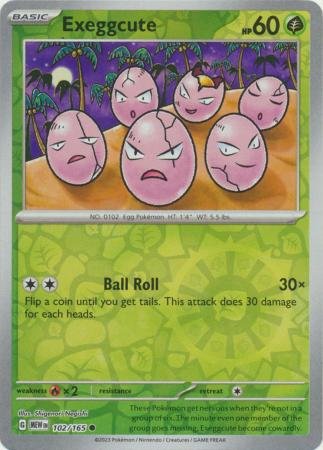 102/165 - Exeggcute - Common Reverse Holo