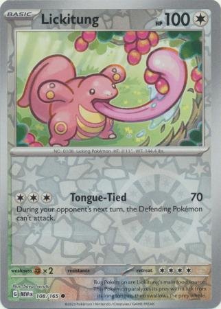 108/165 - Lickitung - Common Reverse Holo