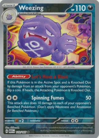 110/165 - Weezing - Holo Rare Reverse Holo