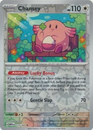 113/165 - Chansey - Holo Rare Reverse Holo