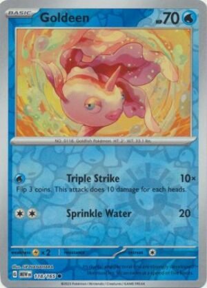 118/165 - Goldeen - Common Reverse Holo