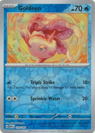 118/165 - Goldeen - Common Reverse Holo