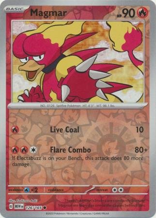 126/165 - Magmar - Common Reverse Holo