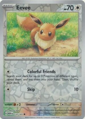 133/165 - Eevee - Common Reverse Holo