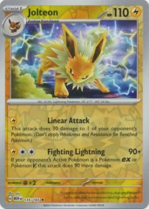 135/165 - Jolteon - Holo Rare Reverse Holo