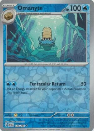 138/165 - Omanyte - Uncommon Reverse Holo